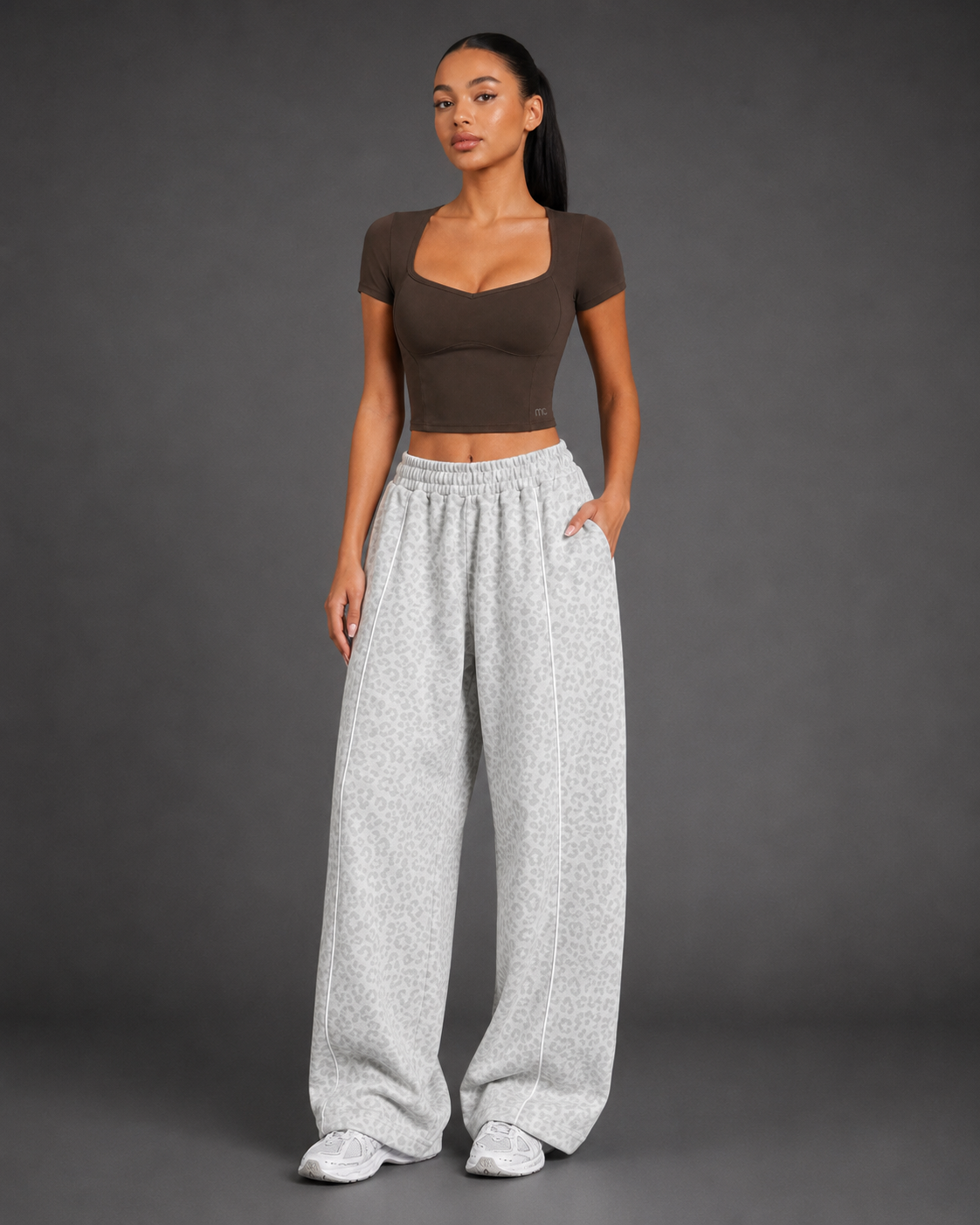 MC Shadow Leopard Wide-Leg Pants