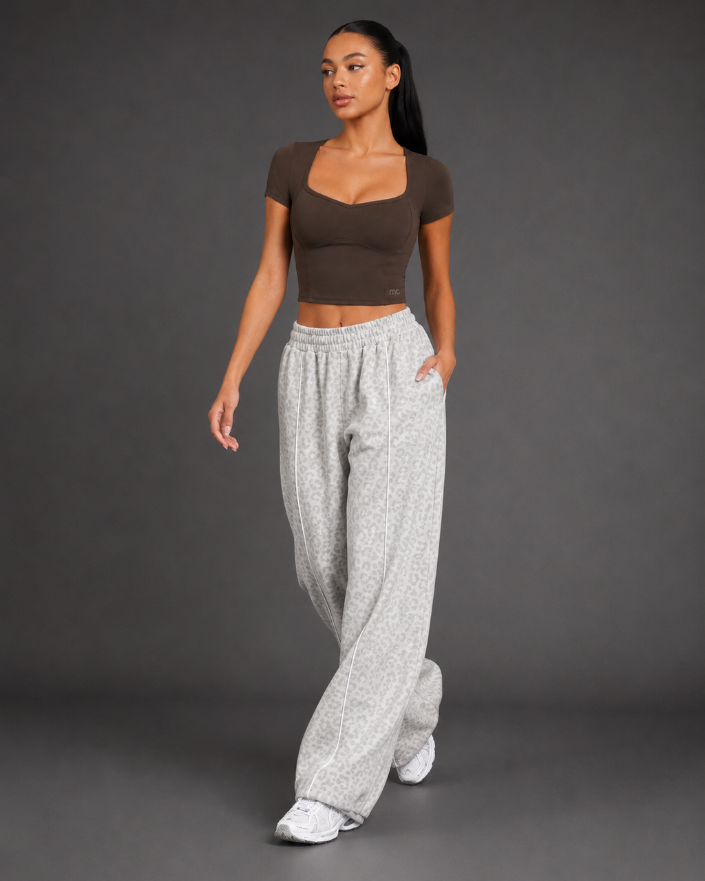 MC Shadow Leopard Wide-Leg Pants