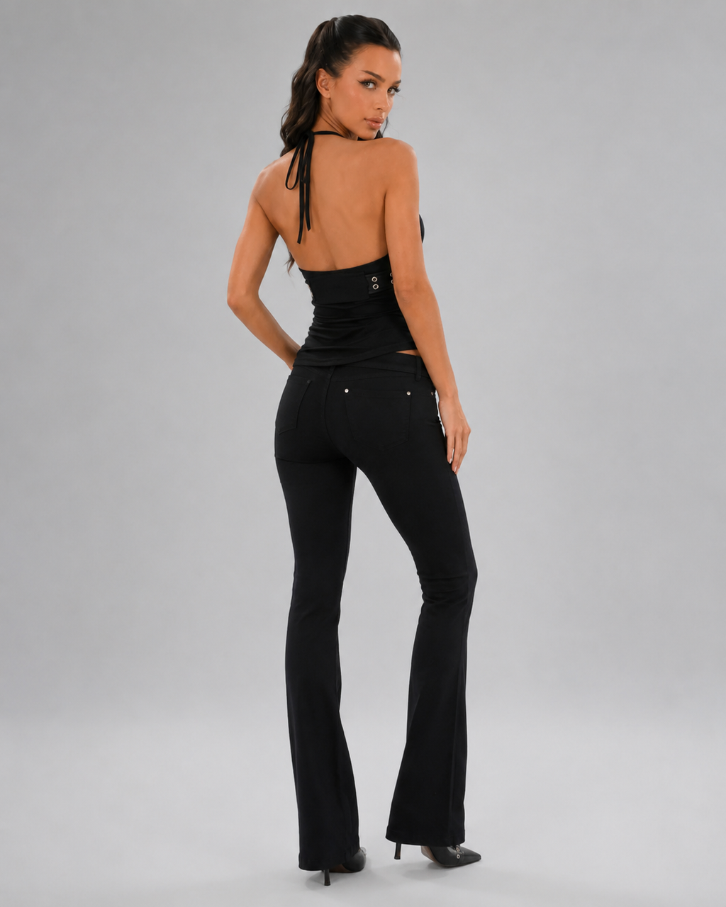 MC Afterdark Buckle Halter Top