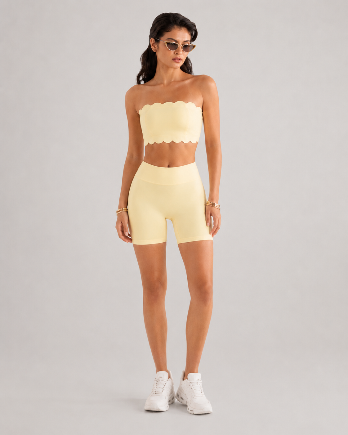 MC Scallop Bandeau Shorts Set
