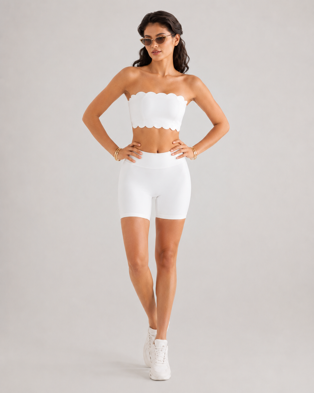 MC Scallop Bandeau Shorts Set
