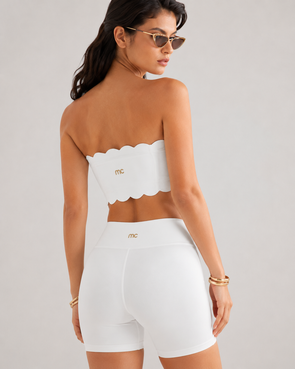 MC Scallop Bandeau Shorts Set