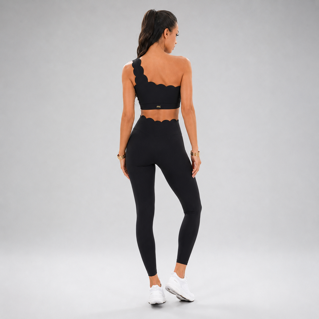 MC Scallop One-Shoulder Sports Bra