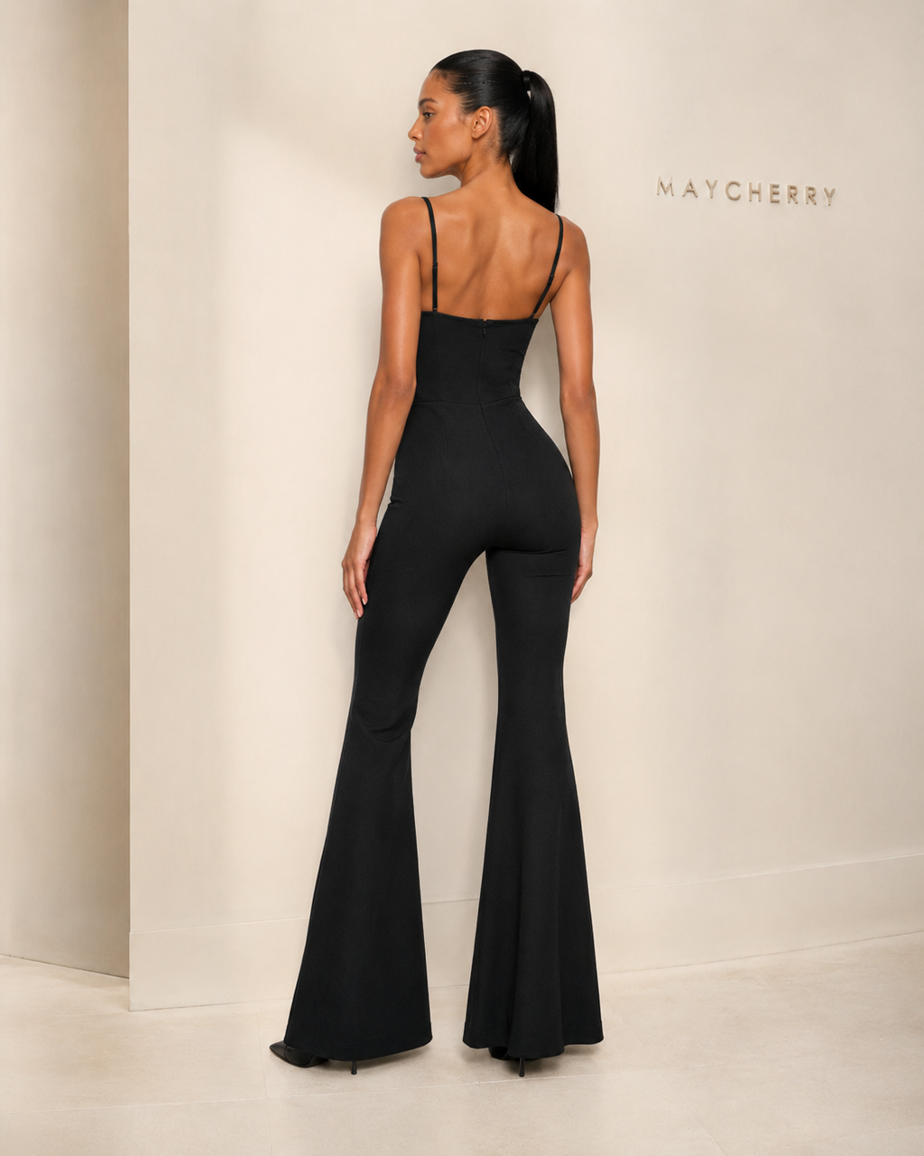 MC Noir Sculpt Flare Jumpsuit