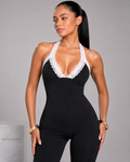 MC Lace Trim Capri Bodysuit
