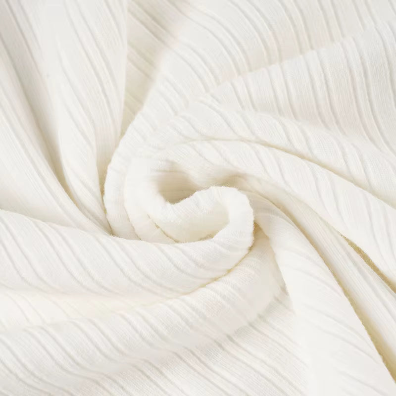 MC Ivory Ribbed Mini Dress