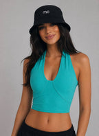 MC Ribbed Halter Crop Top