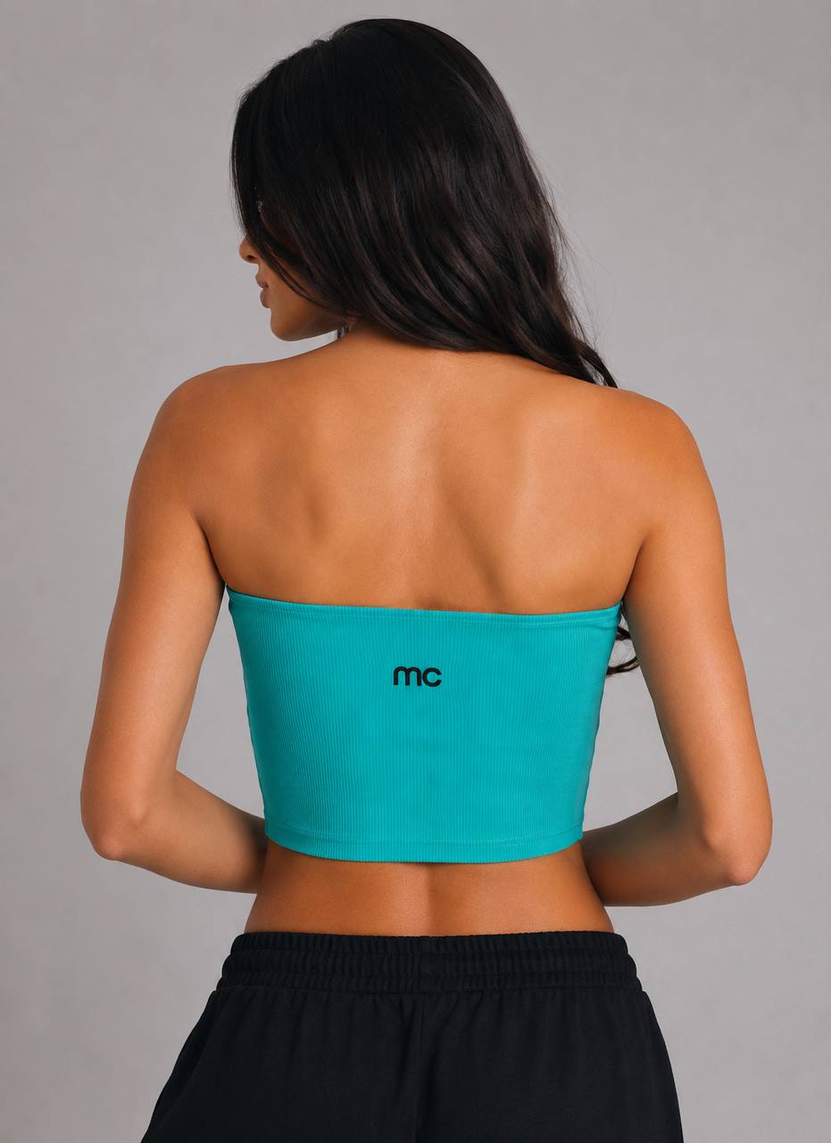 MC Ribbed Halter Crop Top