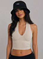 MC Ribbed Halter Crop Top