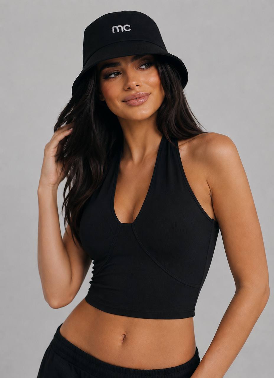 MC Ribbed Halter Crop Top