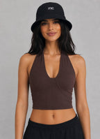 MC Ribbed Halter Crop Top